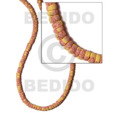 4-5mm coconut pokalet. bright yellow