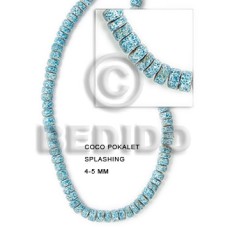 4-5 coconut pokalet. marblized aqua