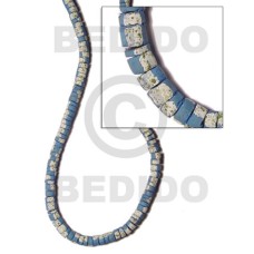 4-5mm coconut heishi light blue