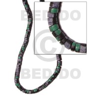 7-8mm coconut heishi black