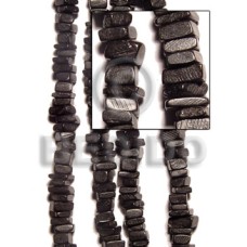 Black coconut square cut 6x6mm