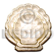 Capiz round scallop fruit tray