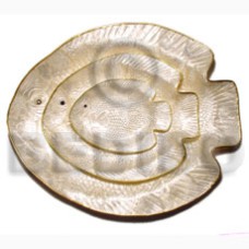 Capiz piranha fish tray