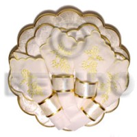 Round scallop capiz set