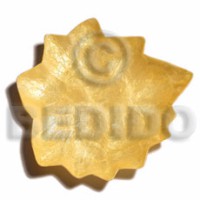 Yellow capiz leaf cocktail plate