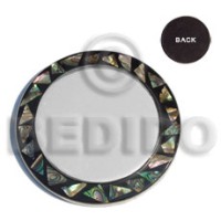 Stainless metal coaster inlaid