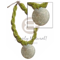 12 rows lime green twisted