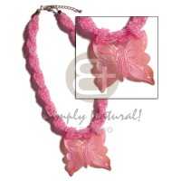 12 rows pink twisted glass