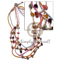 Graduated 6 layer multicolored glass