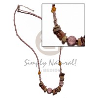 Glass beads brownlip nuggets