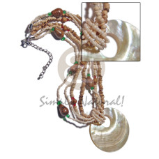 45mm round mop shell pendant