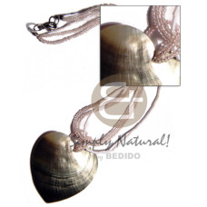 55mm blacklip heart pendant on