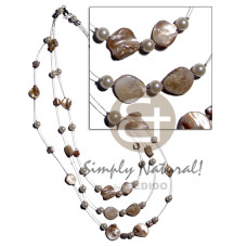 Floating natural kabibe shell nuggets