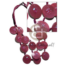 25mm old rose capiz shells