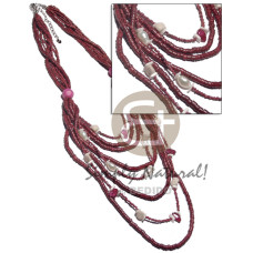 8 rows graduated glass beads