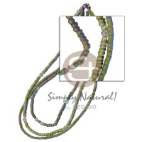 3 rows graduated green