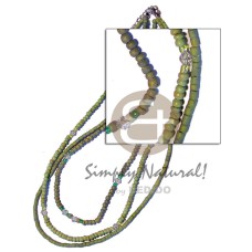 3 rows graduated green