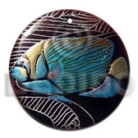Round 40mm blacktab handpainted