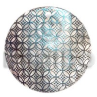 Round 40mm hammershell handpainted