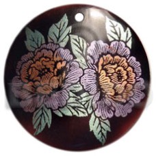 Round 40mm blacktab handpainted