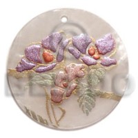 Round 40mm hammershell handpainted