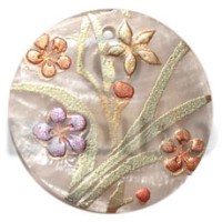 Round 40mm hammershell handpainted