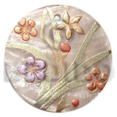 Round 40mm hammershell handpainted