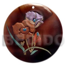 Round 40mm blacktab handpainted