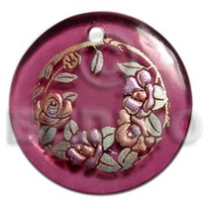 Round 40mm transparent violet resin