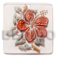 Square 35mm clear white resin