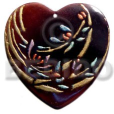 Heart 50mmx45mm blacktab shell