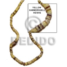 4-5mm hammer shell heishi yellow