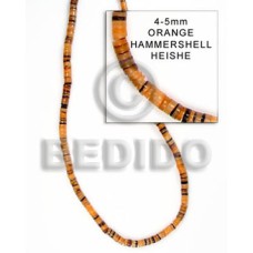 4-5mm hammer shell heishi orange