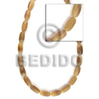 Oblong natural horn-whitish 5x15mm