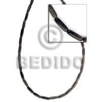 Black horn rice beads 4x12mm