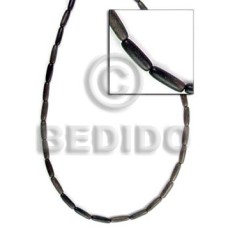 Black horn rice beads 4x12mm