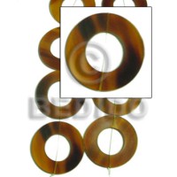 Round flat disc golden horn