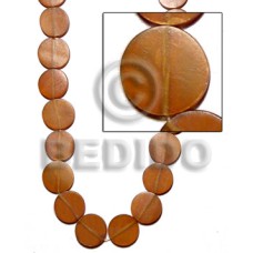 Golden horn amber flat round