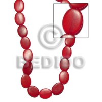 Red horn flat oval 16mmx22mm
