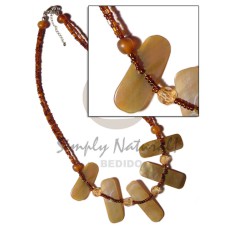 2 layer brown glass beads