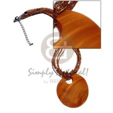 60mm round amber horn