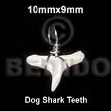 Dog shark teeth pendant 10mmx9mm-