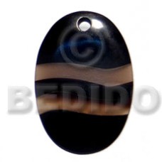 50mmx35mm oval black horn