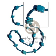 Blue wood beads coco