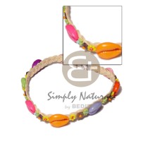 Colored sigay in wax cord