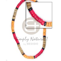 4-5mm coconut heishi natural brown red orange black