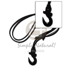 40mm black celtic carabao horn