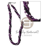 Twisted 4 rows-2-3mm coconut heishe