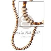 2-3 coconut heishi brown