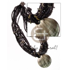 6 layers black glass beads